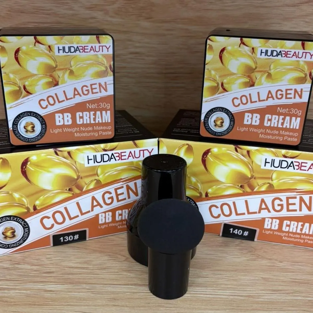 HUDA BEAUTY Podkład BB Collagen 30g Light Weight z Aplikatorami