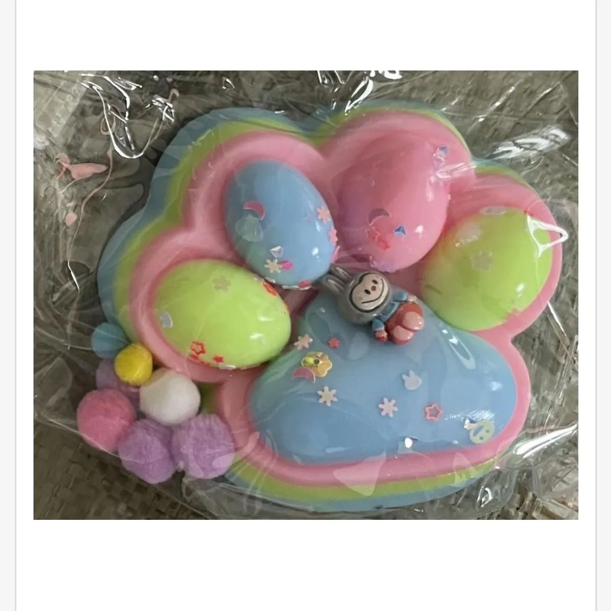 Gniotek Zabawka Łapka Labubu Pastelowa z Brokatem 10 szt.