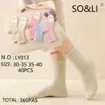 Skarpetki damskie SOS&LI LY013, rozmiary 30-35/35-40, 40 szt
