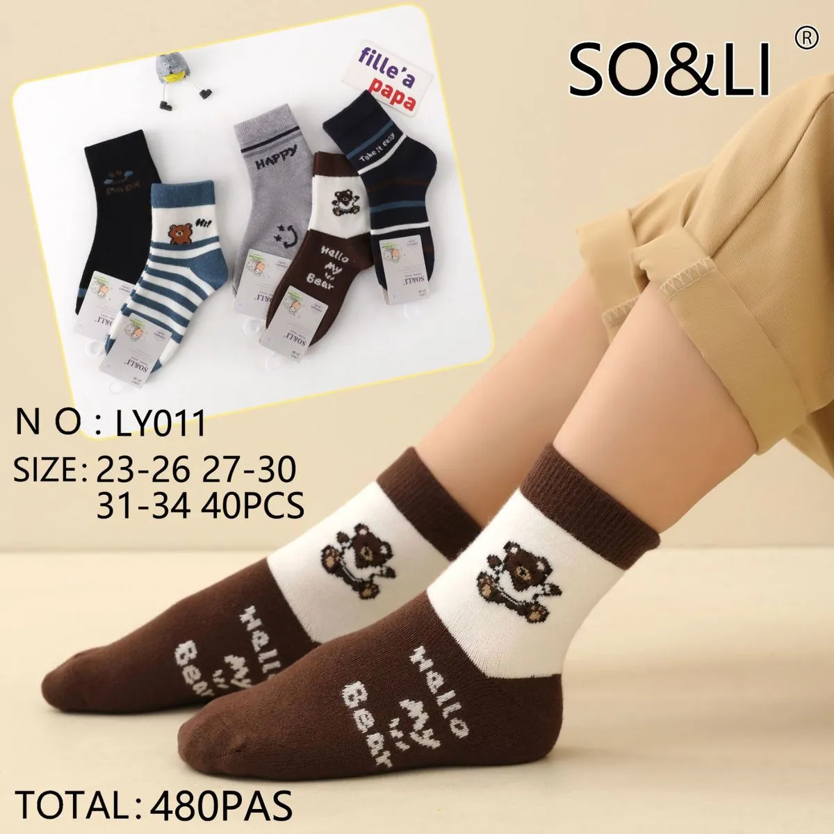 Skarpetki damskie Socks & Li LY011 rozmiar 31-34, 40 szt