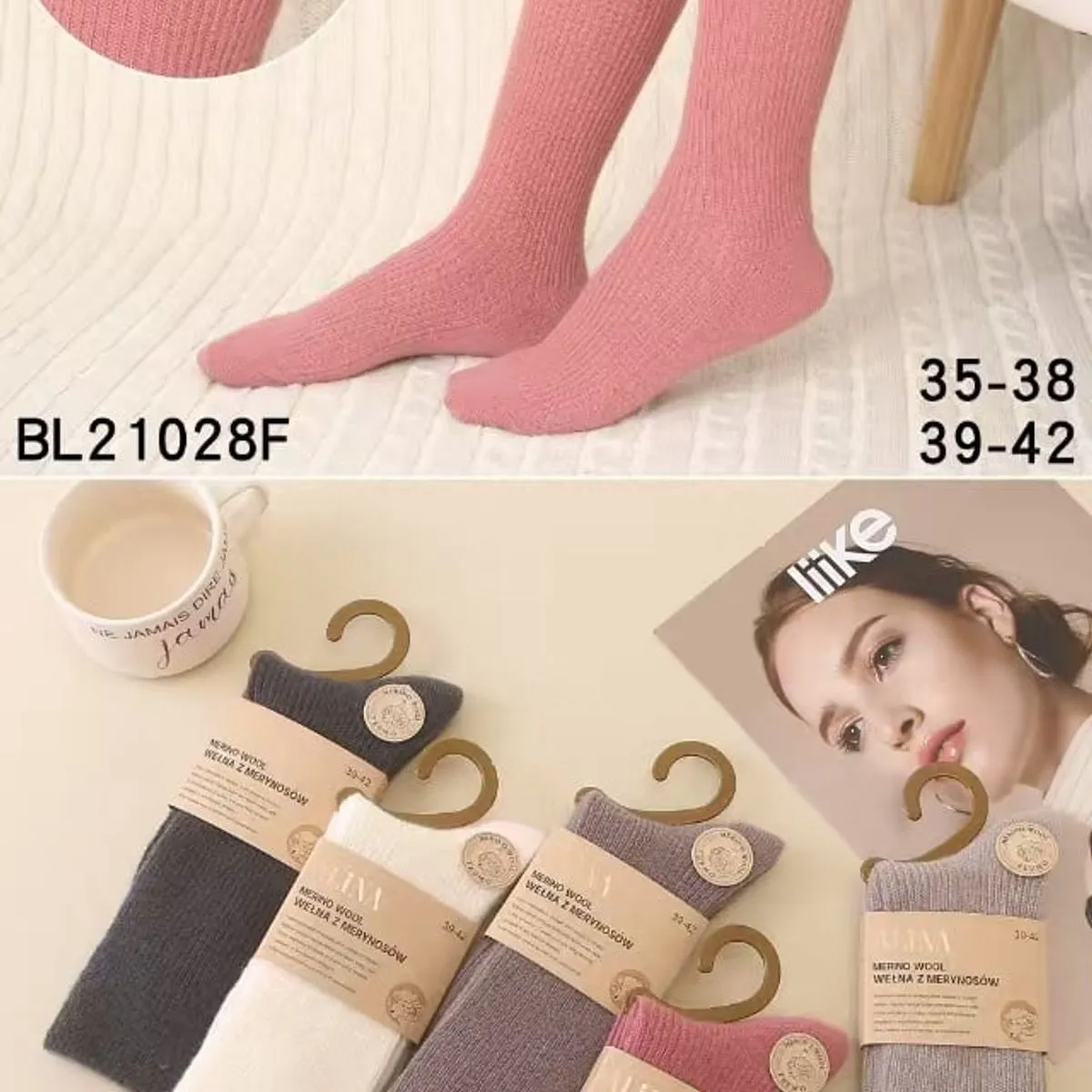 Skarpetki damskie fashion Alina 35-38/39-42 BZL102F