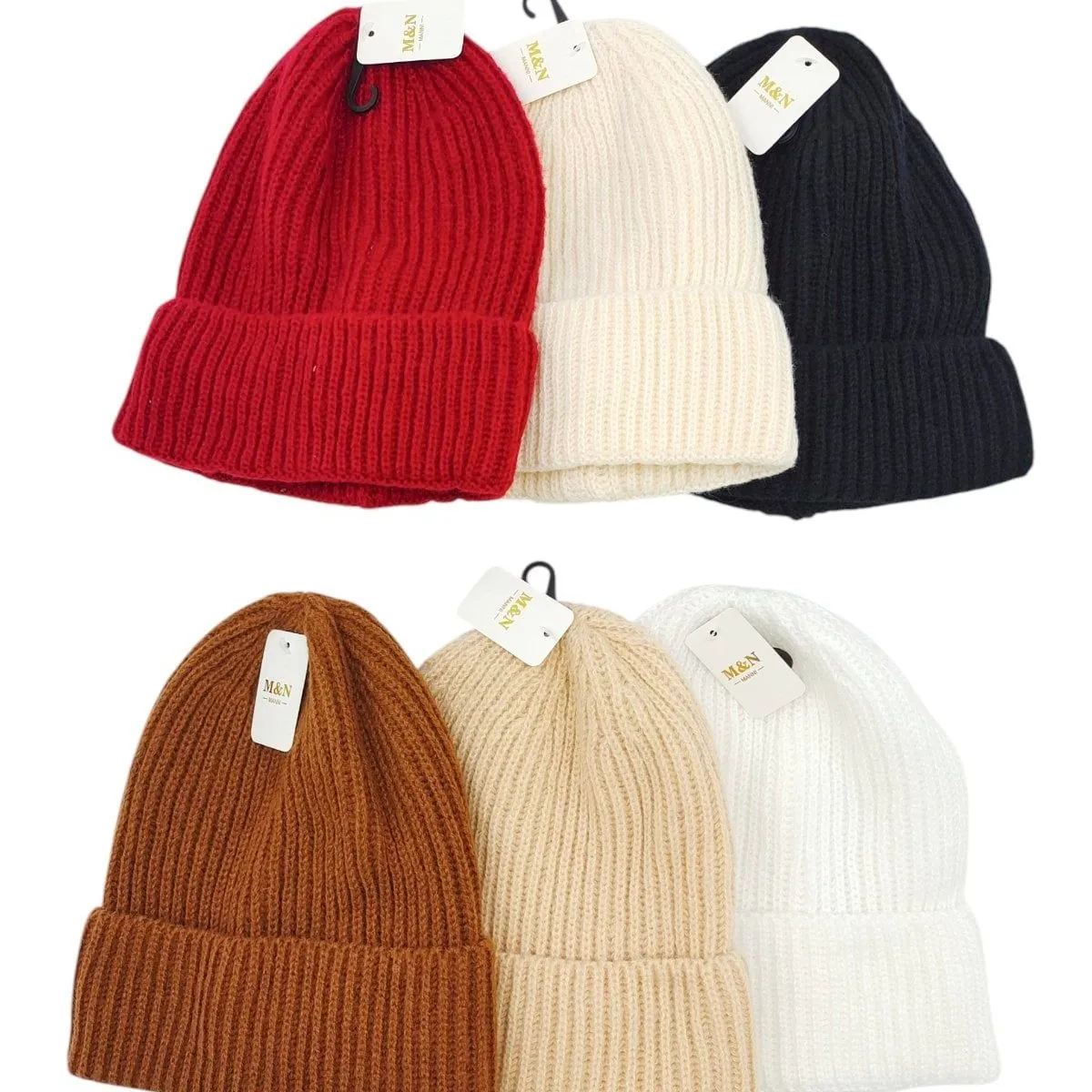 Czapki damskie beanie 6 kolorów