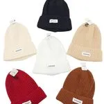 Czapki damskie beanie GDARE czarny biały beż czerwony