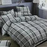 Komplet pościeli Milano 5D 4CZ 200/220 szaro-czarny
