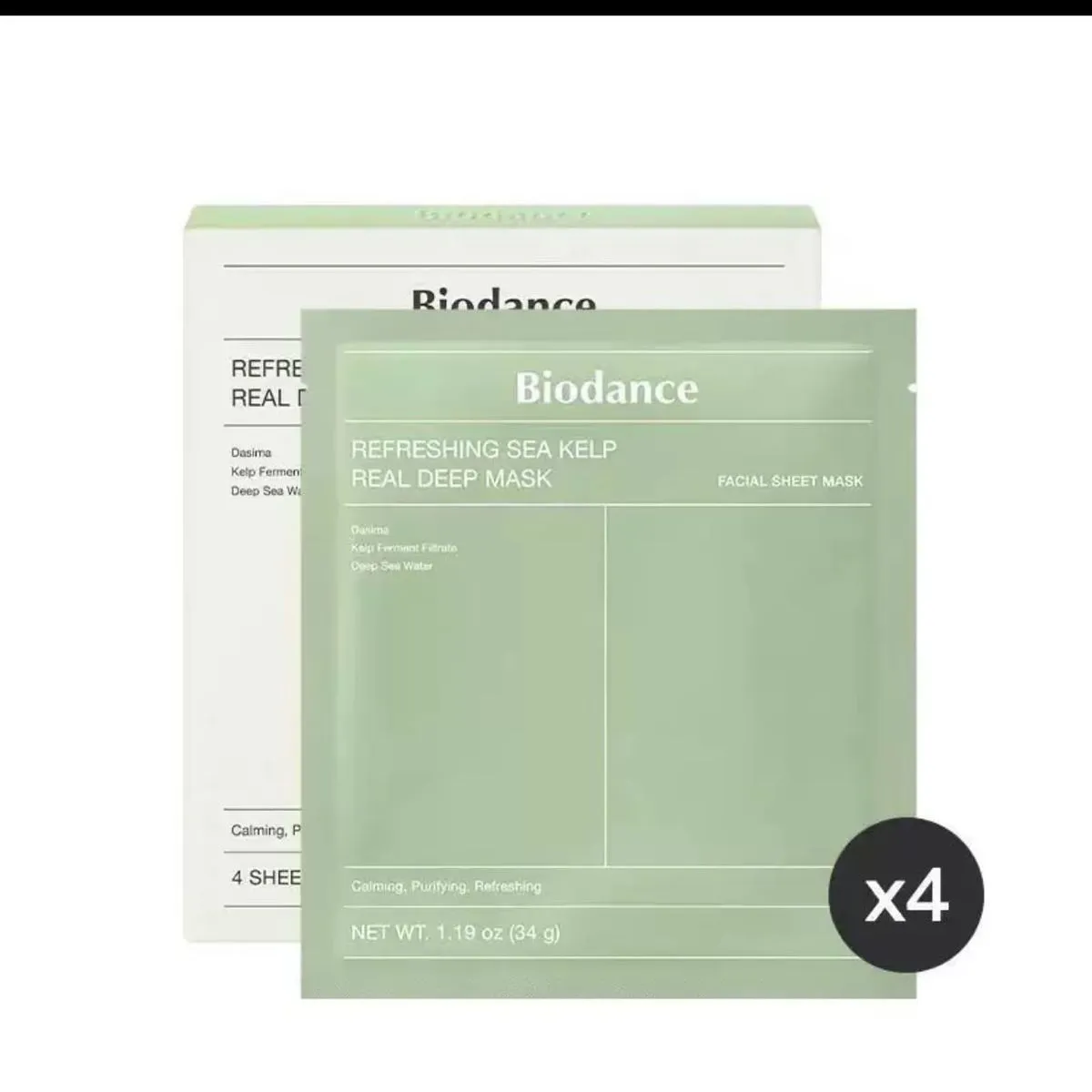 Kolagen Deel Mask Biodance Refreshing Sea Kelp Real Deep Mask x4