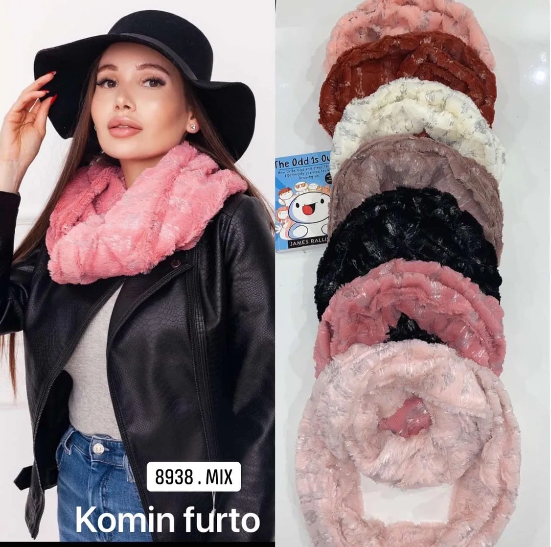 Komin Damski Futerko Mix 8938