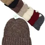 Czapki damskie dzianinowe beanie, 12 szt w opakowaniu
