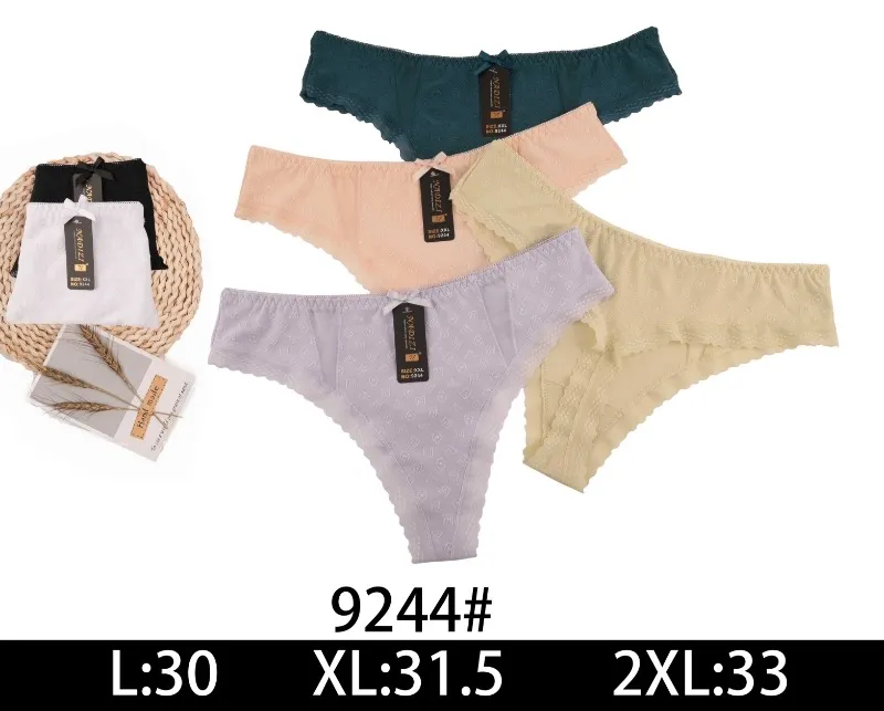 Majtki damskie stringi 4 szt. L:30 XL:31.5 2XL:33 9244#