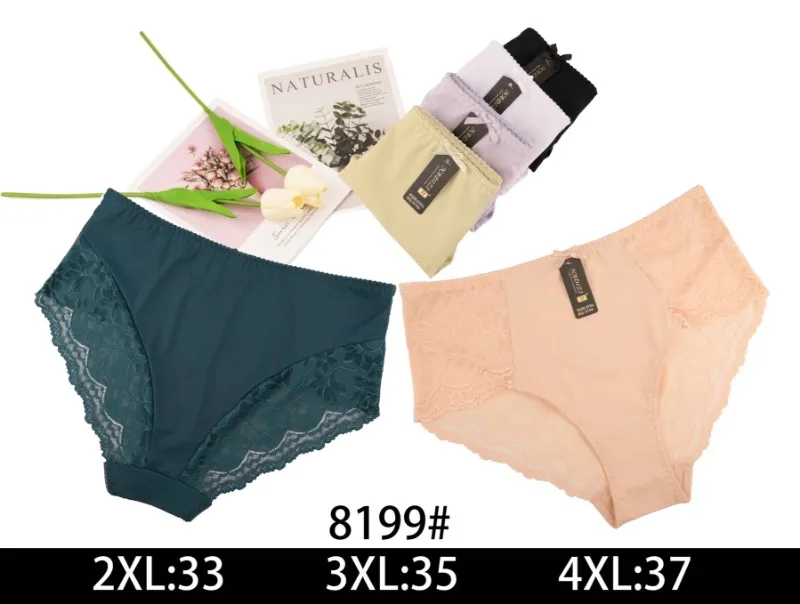 Majtki damskie Naturális XL-XXXL, 4 szt. granat/beż