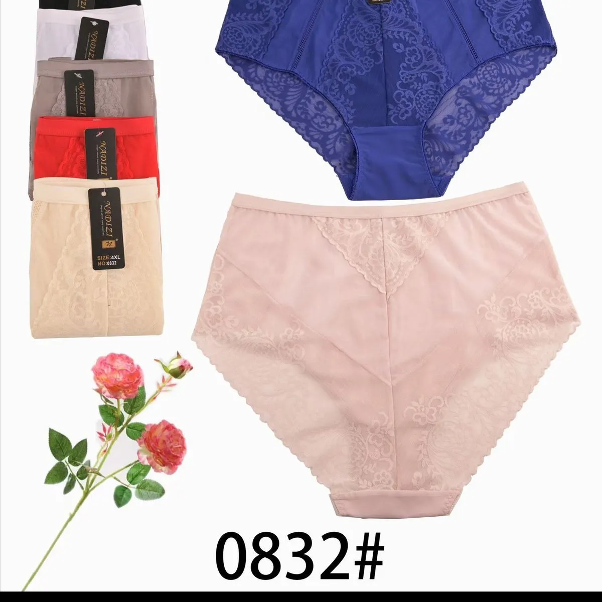 Majtki damskie koronkowe 3XL:34 4XL:36 5XL:38 0832#