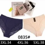 Majtki damskie koronkowe 3XL-5XL granatowe/beżowe