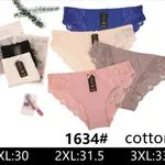 Majtki damskie bawełniane XL-3XL koronka 4 kolory