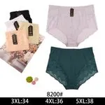 Majtki damskie 3XL-5XL z koronką, 6 szt. zestaw