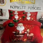 Komplet Pościel 200/220 3cz Mikrofibra Świąteczny