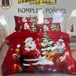 Komplet Pościel Milano Zone 200/220 3cz Santa Czerwony
