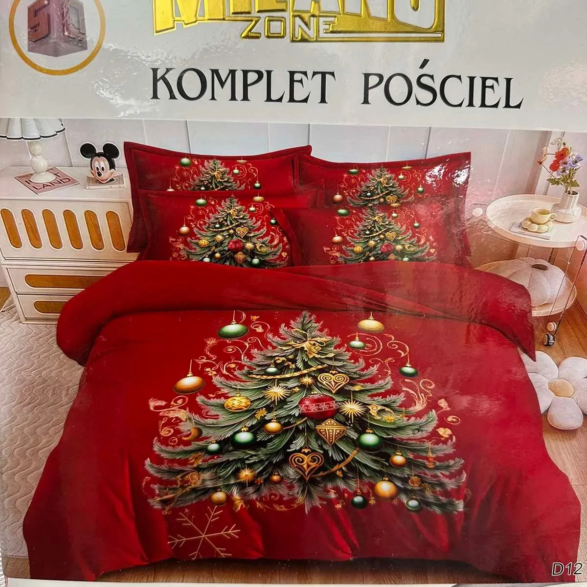 Komplet Pościel Milano Zone 200/220 3cz Bożonarodzeniowy
