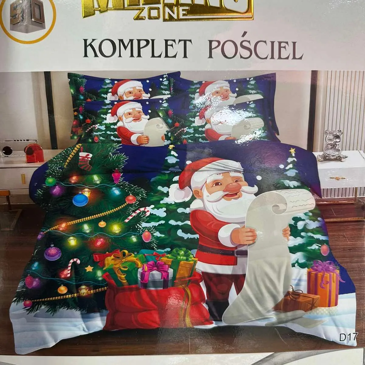 Komplet Pościel Milano 200/220 3cz Santa Claus