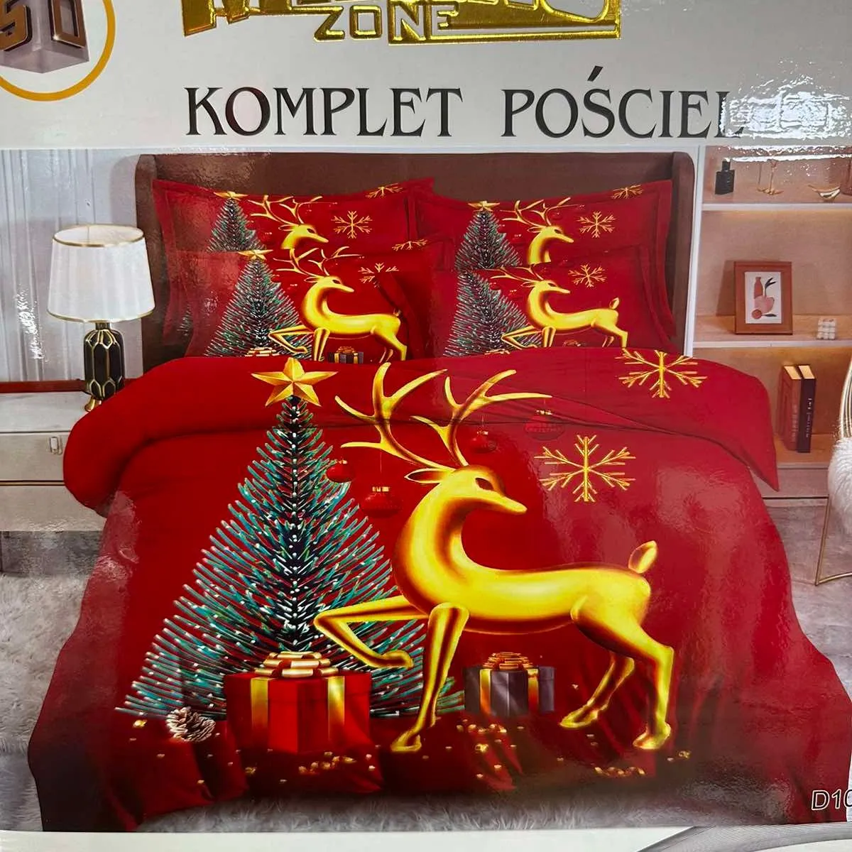 Komplet Pościel Milano Zone 200/220 3cz Bożonarodzeniowy