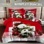 Komplet pościeli Milano 160/200 świąteczny śnieg