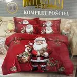 Komplet Pościeli 160/200 Milano z motywem Świętego Mikołaja