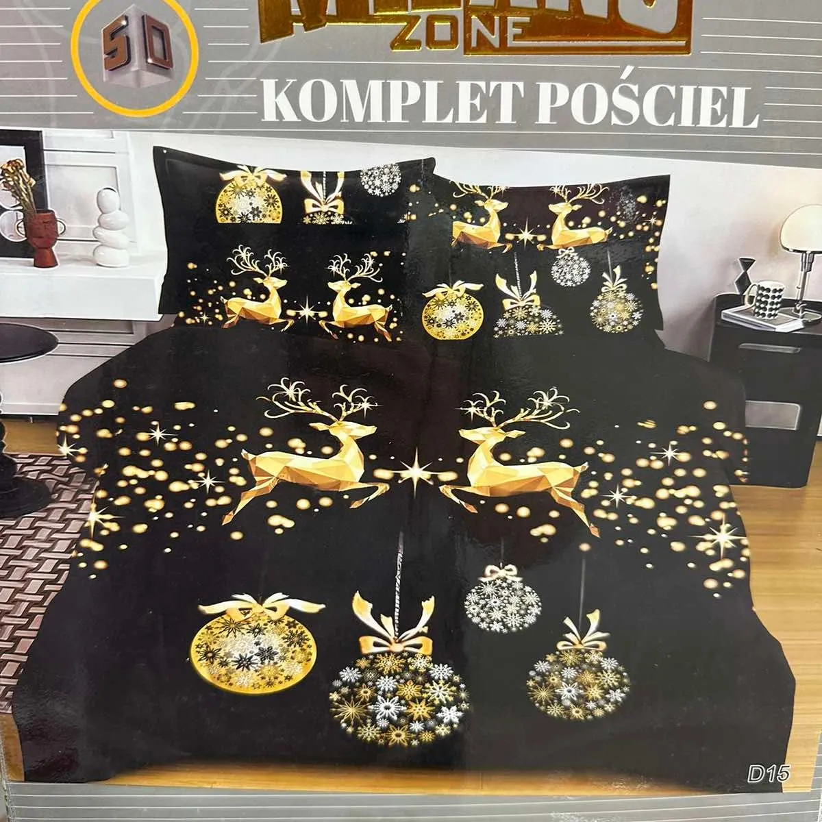 Komplet Pościel Milano Zone 160/200 Świąteczny