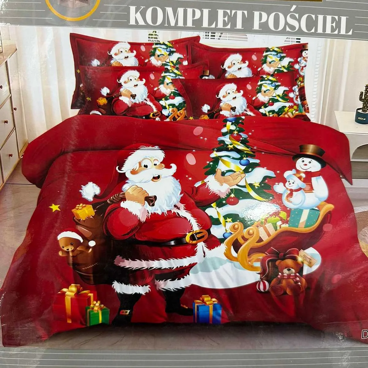 Komplet Pościel Milano Zone 160/200 Święty Mikołaj