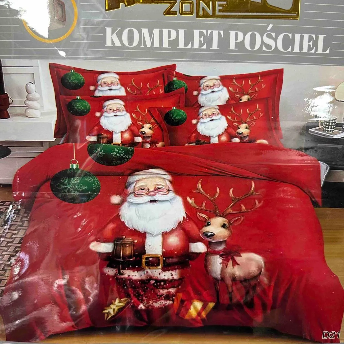 Komplet pościeli Milano 160/200 Święty Mikołaj