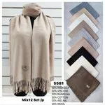 Szaliki damskie Mix 12 szt 50% wiskoza 30% bawełna 20% wełna
