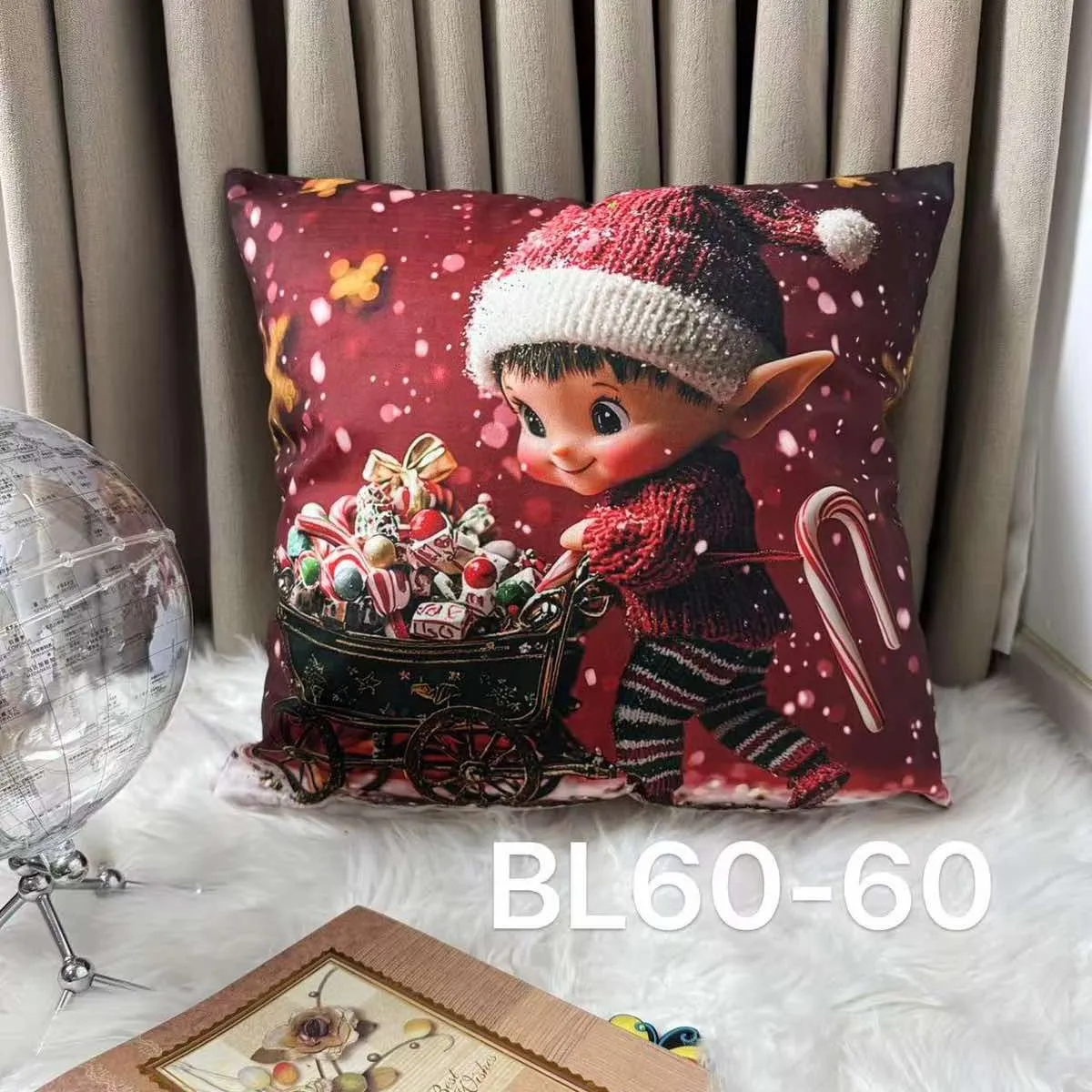 Poszewki na poduszkę 60x60 elf świąteczny BLL60-60