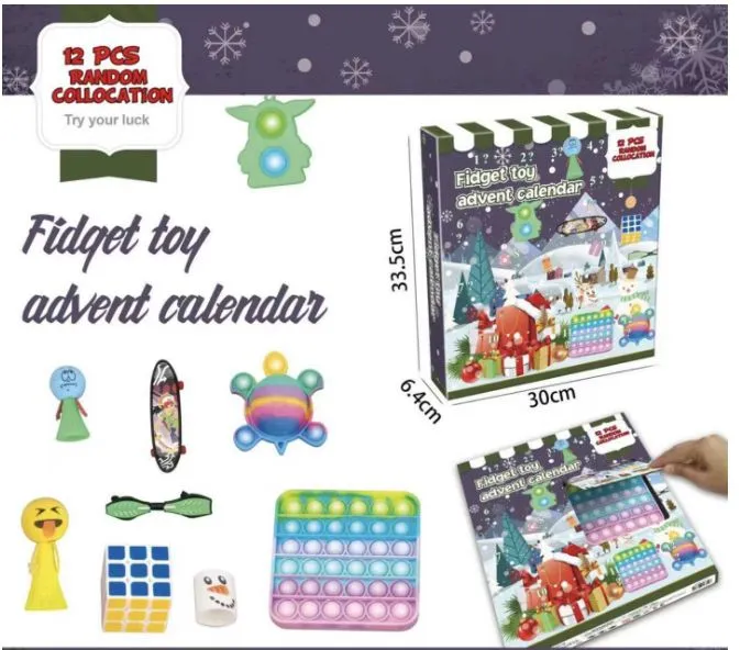 Kalendarz Adwentowy Fidget Toys 12 PCS