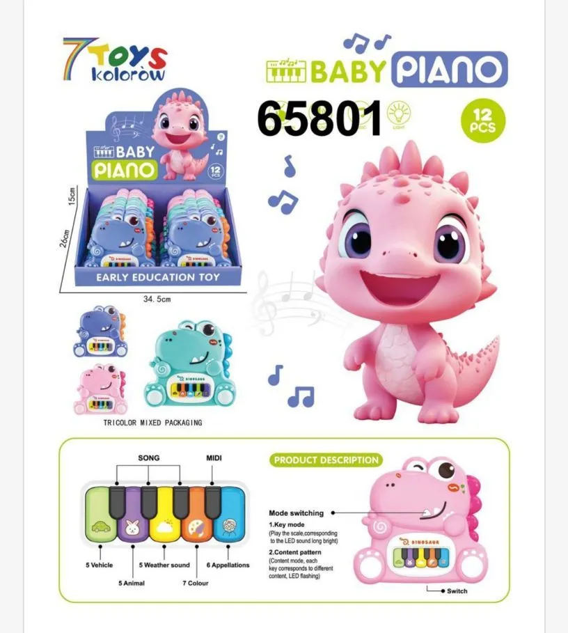 Baby Piano 65801 Elektroniczne Piano dla Dzieci