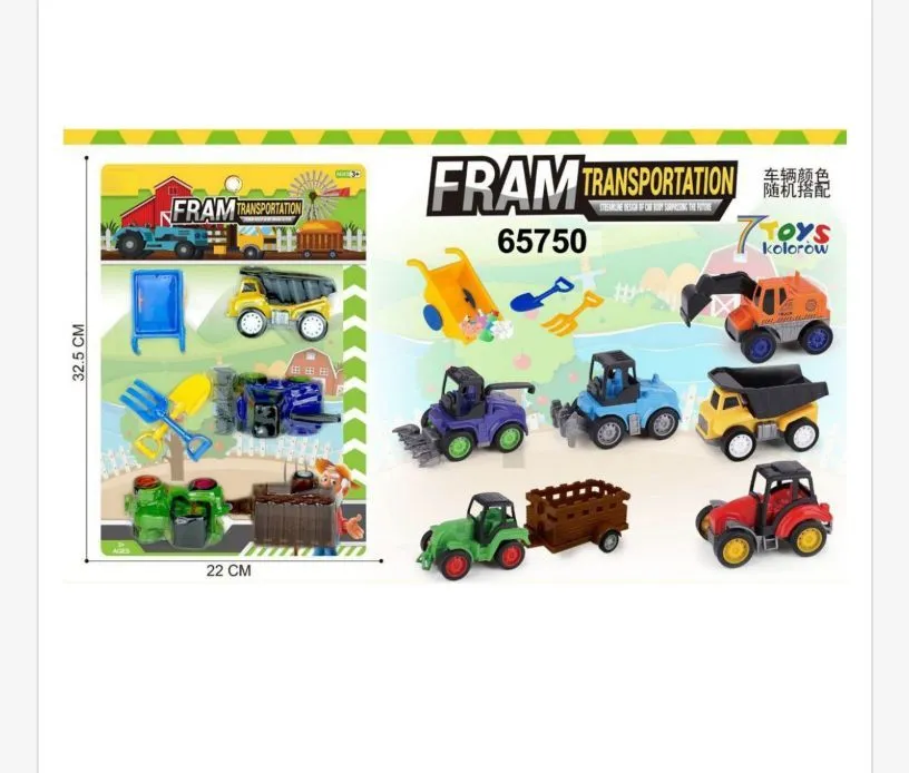 Zestaw zabawek Fram Transportation pojazdy 22 cm