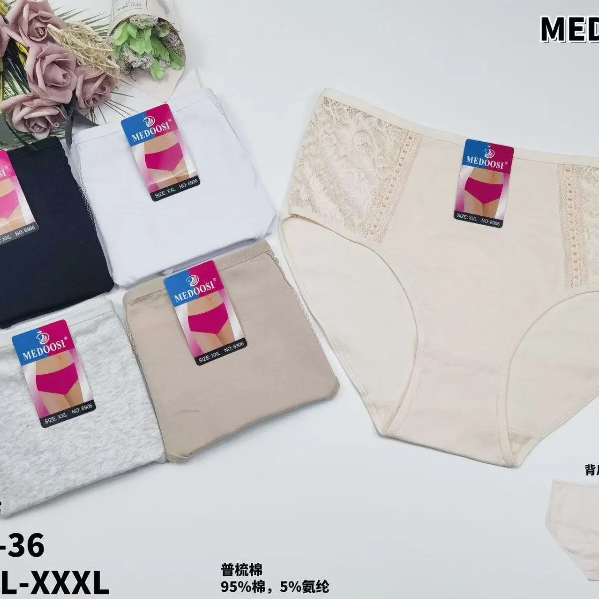 Majtki damskie MEDOOS XL-XXL-XXXL 6 szt.
