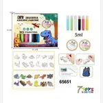 Zestaw DIY Colorful Adhesive Painting Dinozaury 15x24cm