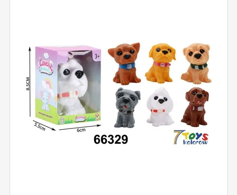 Zestaw mini figurek psów Lovily 6 szt.