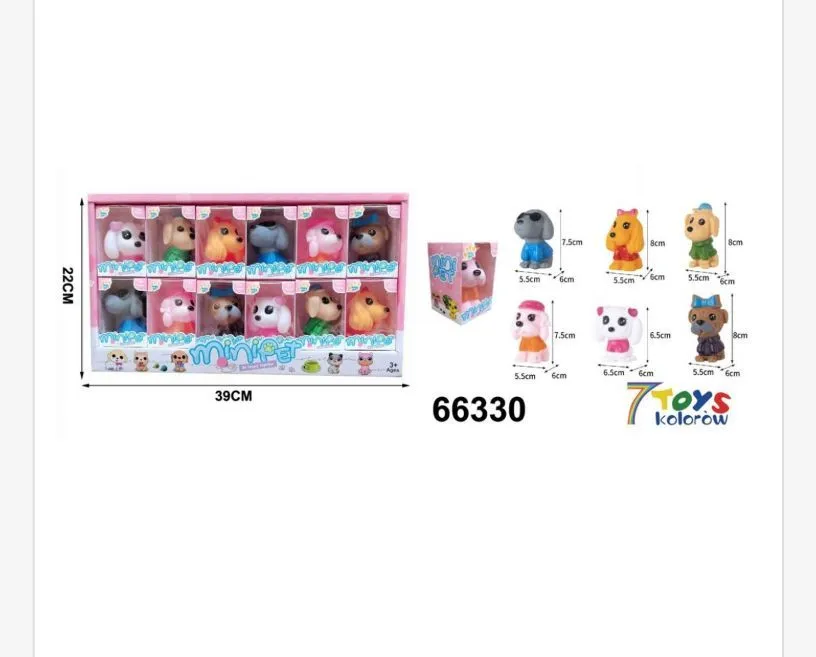 Mini figurki zwierząt 12 szt w opakowaniu