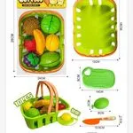 Zestaw zabawek Cut Food - koszyk z owocami i warzywami