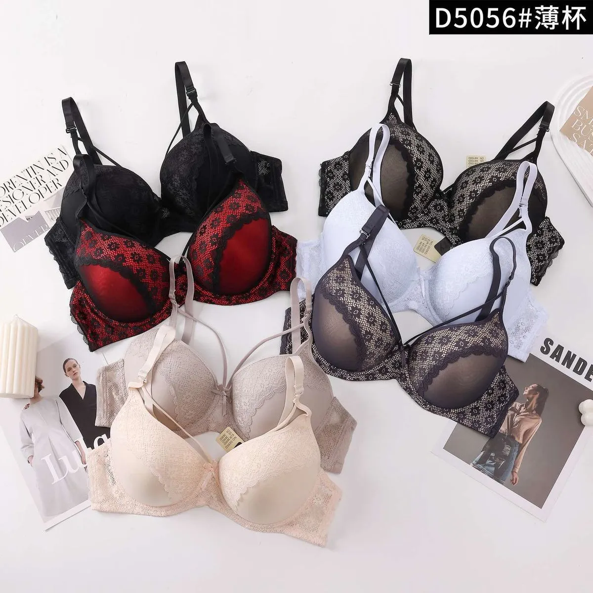 Biustonosz damski push-up D5056, 4 kolory