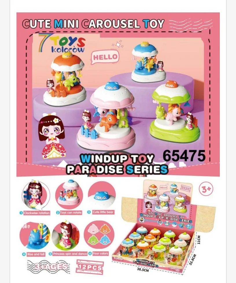 Zabawka na sznurku Mini Karuzela Cute Mini Carousel Toy
