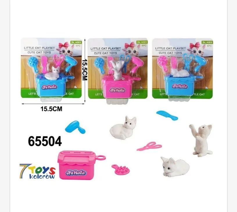Zestaw zabawek do pielęgnacji kota Little Cat Toys 15,5 cm