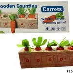 Drewniana gra licząca marchewki Wooden Counting Carrots