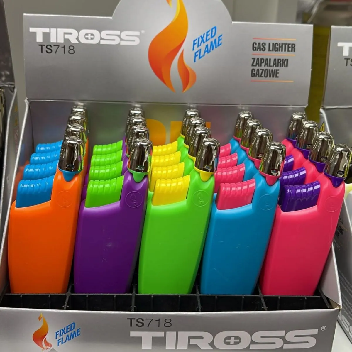 Zapalarki Gazowe TIROSS TS717 Fixed Flame, multikolor