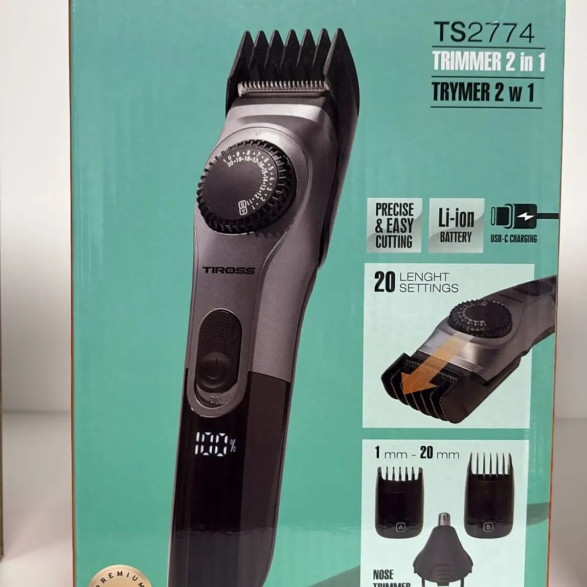 Maszynka do Strzyżenia Włosów TIROSS TS274 Trymer 2w1