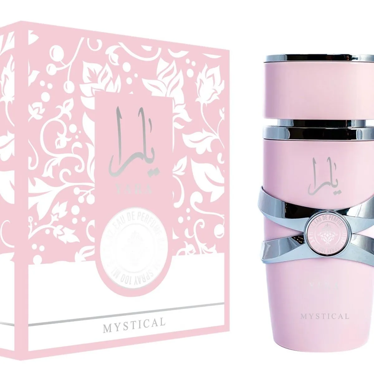 Zestaw Perfum Mystical 100ml + 20ml różowy elegancki design