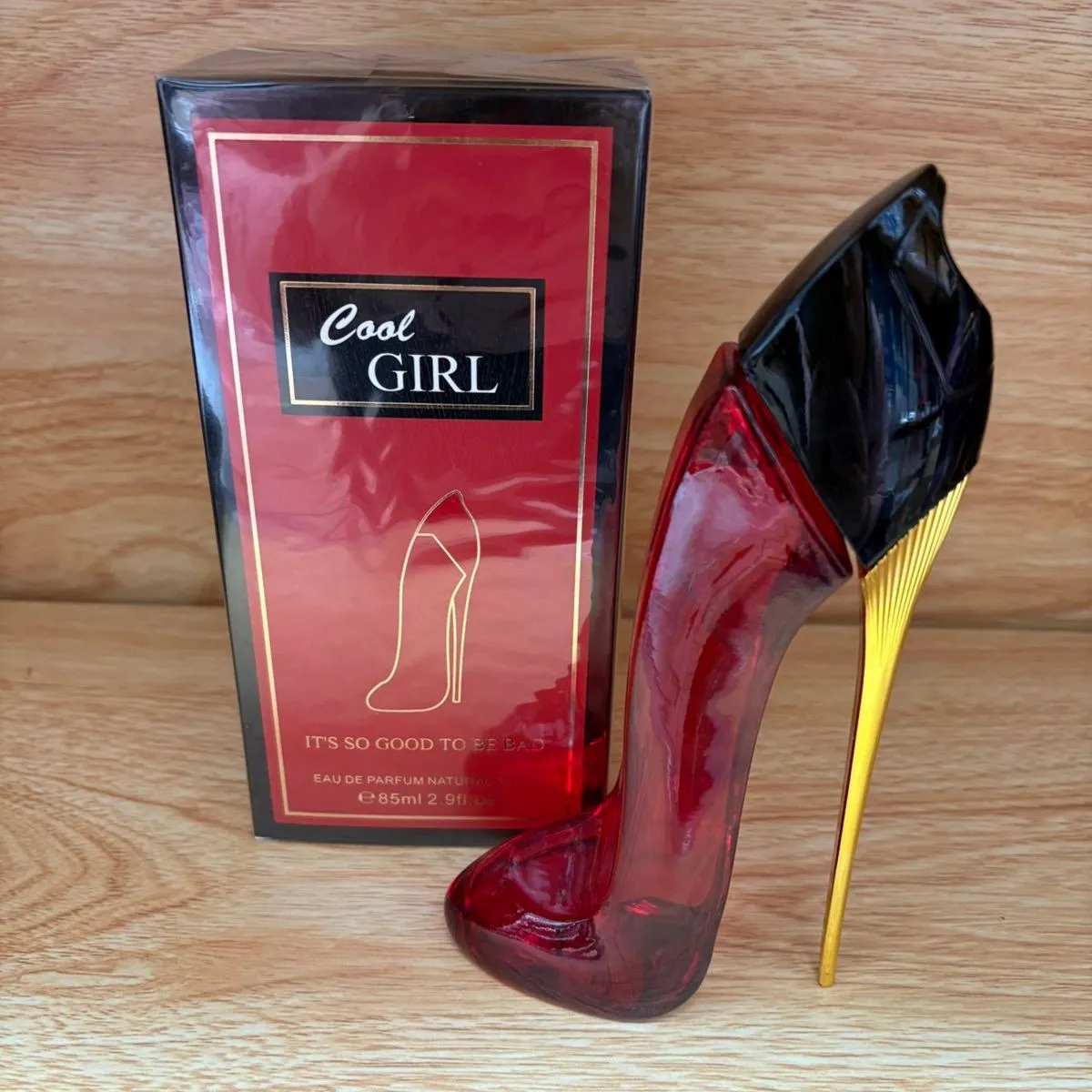 Perfumy Cool Girl 100ml w butelce szpilka czerwona