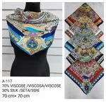 Szaliki damskie jedwabne 70x70 cm 30% jedwab 70% wiskoza