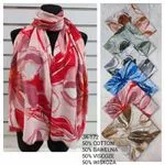 Szaliki damskie kwiatowe 50% bawełna 50% wiskоза JA-172