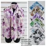 Szaliki damskie A-55 70% bawełna 30% wiskoza