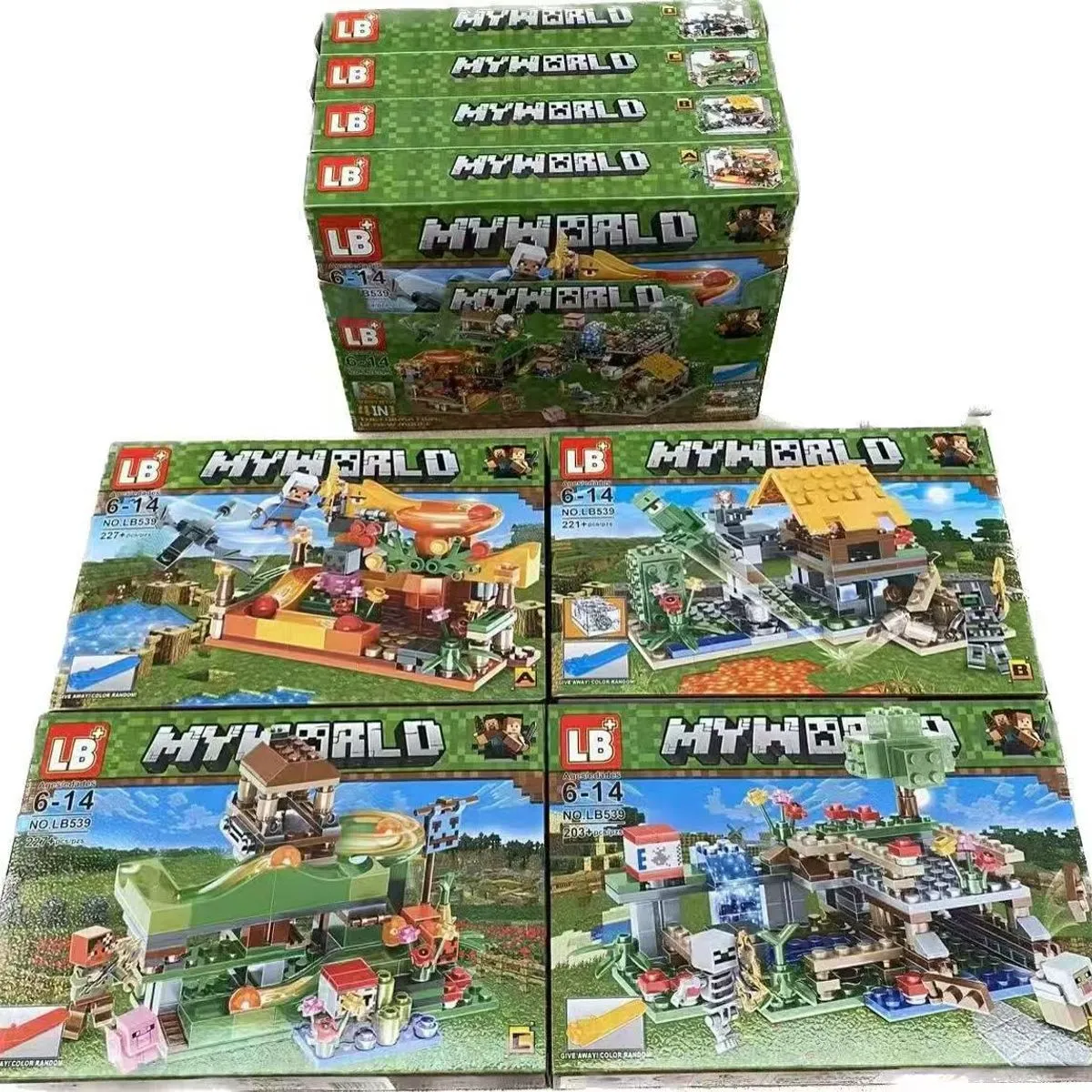 Zestaw klocków LB My World Minecraft 4 modele