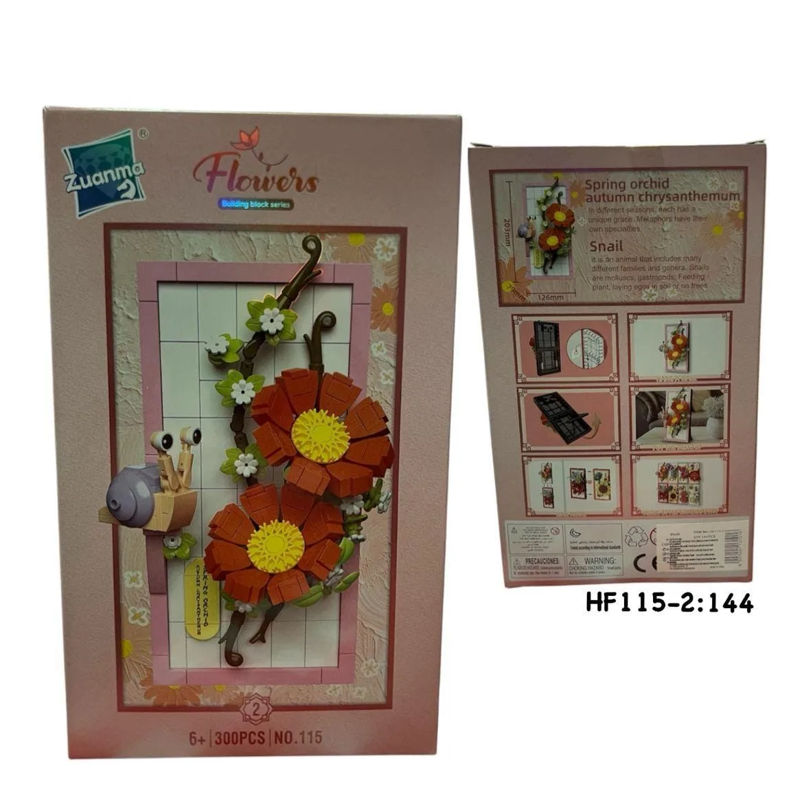 Zestaw klocków kwiaty ZURNA 300PCS HF115-2:144